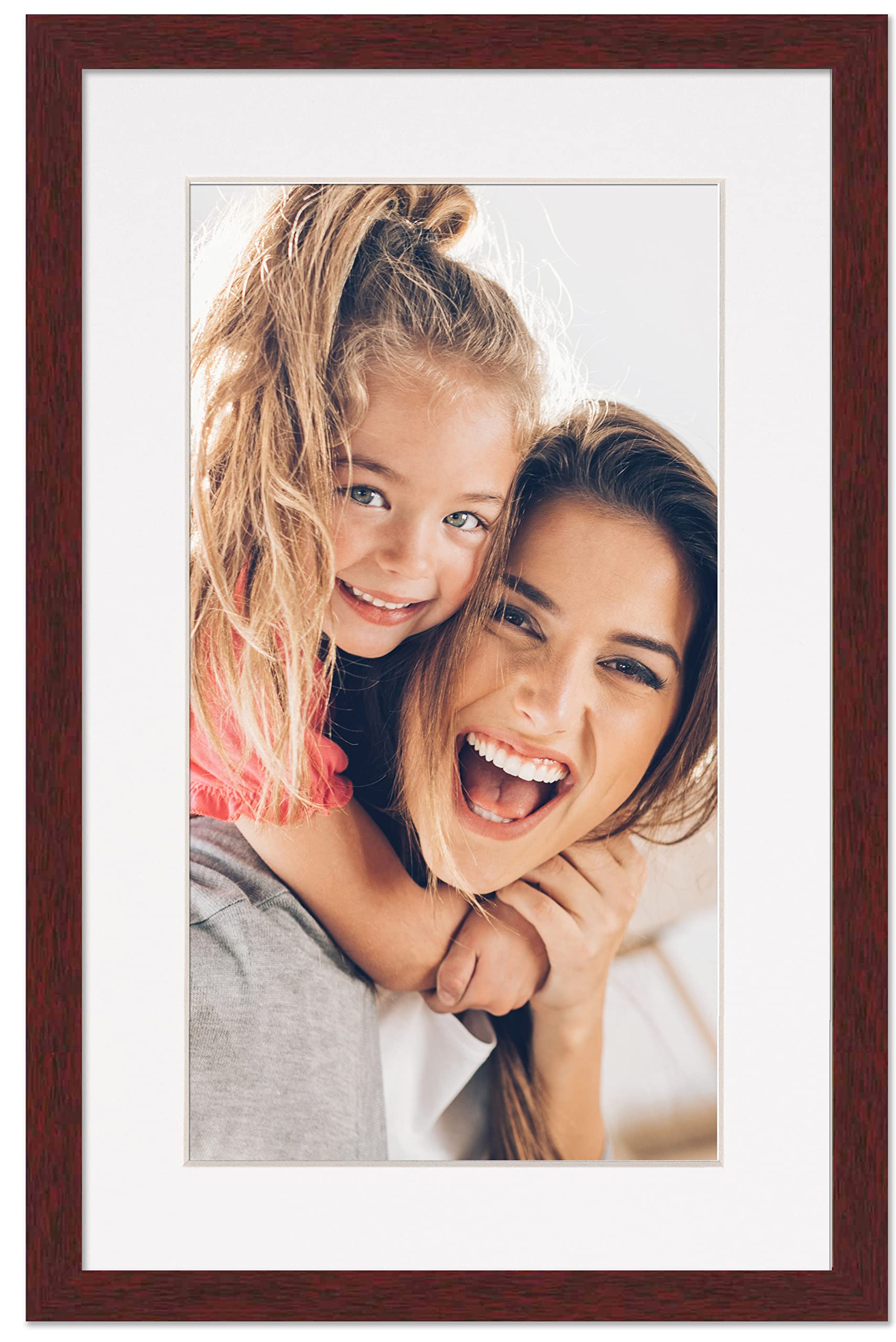 Amazon.com - 9x13 Frame with Mat - Brown 11x15 Frame Wood Made to